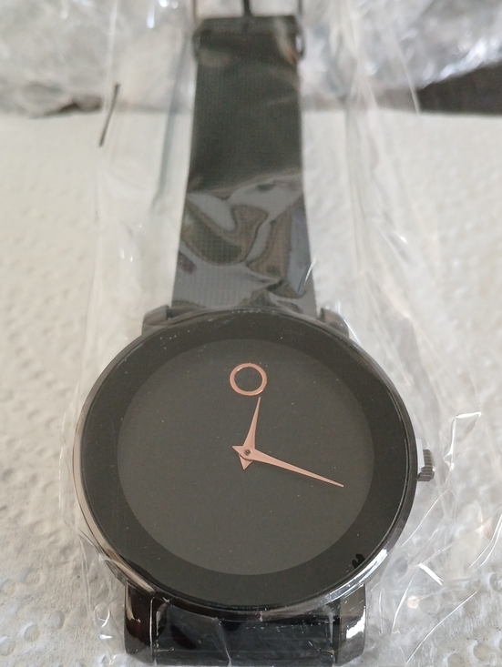 Other - Black Minimalist Watch with Rose Gold Hands .